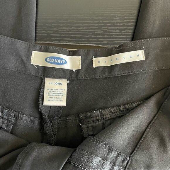 Old Navy Stretch Black Rayon Blend Trouser, 14 Long - Picture 8 of 9